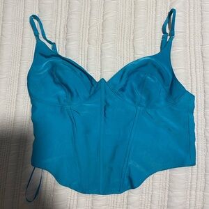 Urban outfitters teal/blue corset top